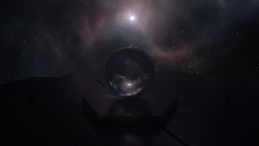 An example scene lit solely with an HDRi space sphere map